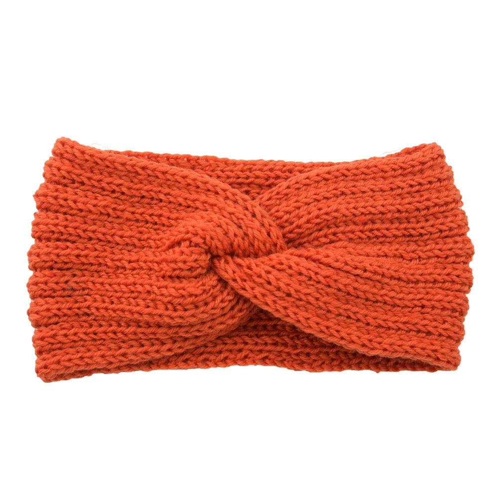 Winter Warm Knitted Knot Cross Headband for Women Girls Autumn Elastic Hair Holder Hair Band Solid Headwear Hair Accessories