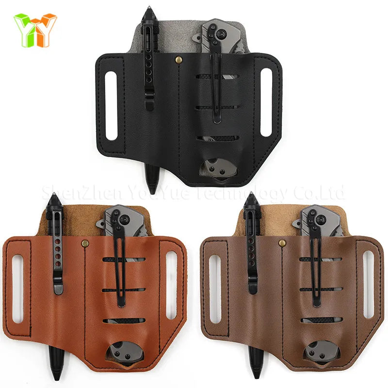 PU Leather EDC Tool Holster Leather Multi Tool Sheath Leatherman  Belt Bag Tote Bag Purse for Home Improvement