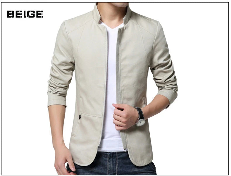 MRMT 2025 Brand Men's Jackets Collar Cotton Washed Overcoat For Male Slim Casual Men Jacket Man Coat Outer Wear Clothing