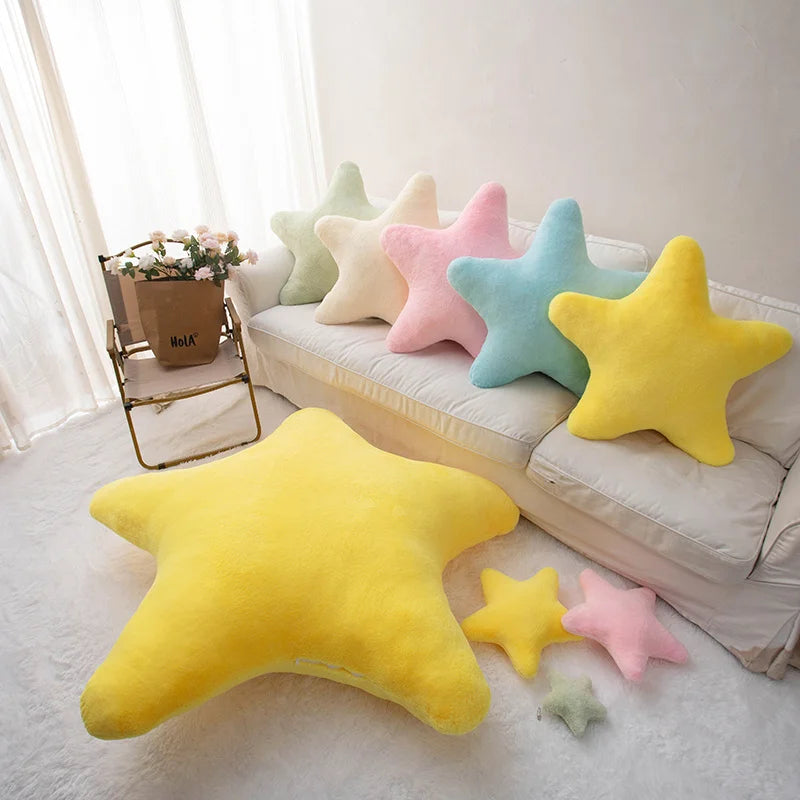 New Arrival Star Pillow Plush Stuffed Star Shaped Pillow Cute Toy for Kids Colorful Star Cushion