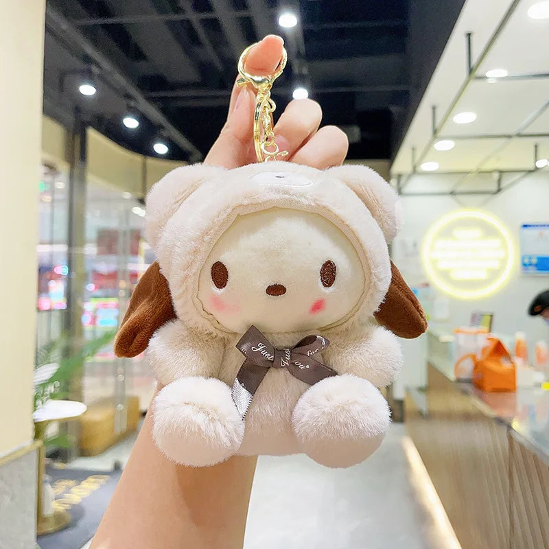 Cute Cross-Dressing Bear Mini Plush Pendant Doll Super Soft Wholesale Melody Cartoon Keychain Toy  Feature Washed