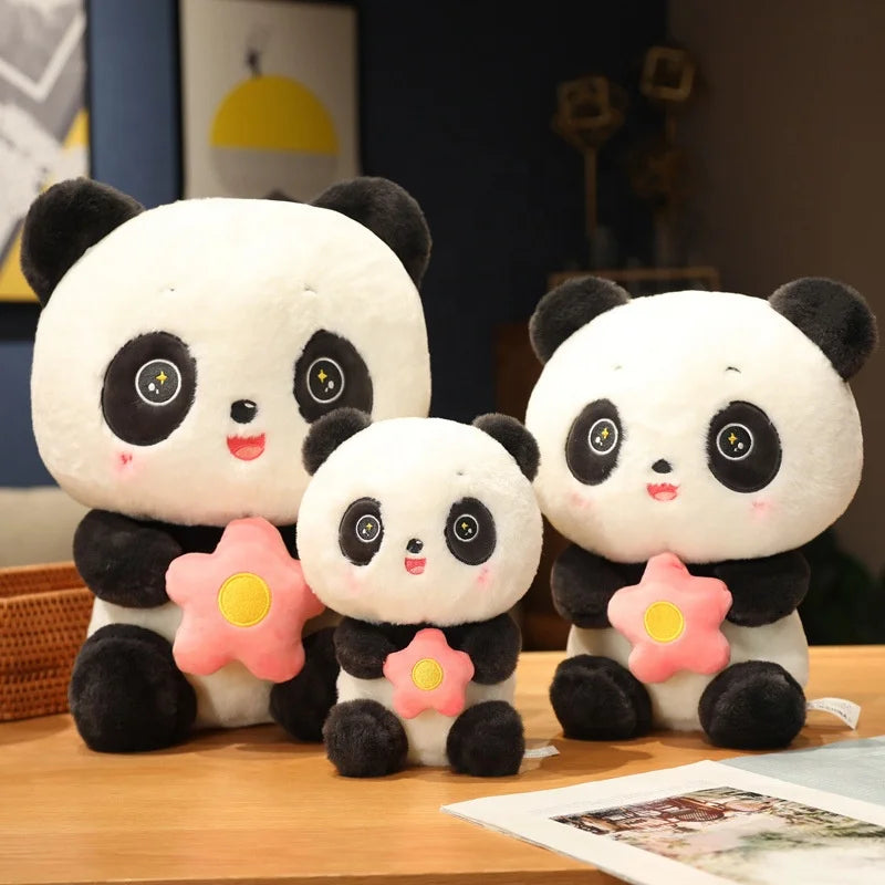 Cute Panda Stuffed Animal Toys Super Soft Cartoon Hugging Pillow Plush Toy Gift for Bedding Kids Sleeping