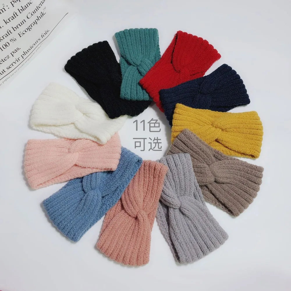Winter Warm Headband for Women Woolen Knitting Headbands Wool Knitted Elastic Headband Headwear Girls Hair Band Hair Accessories