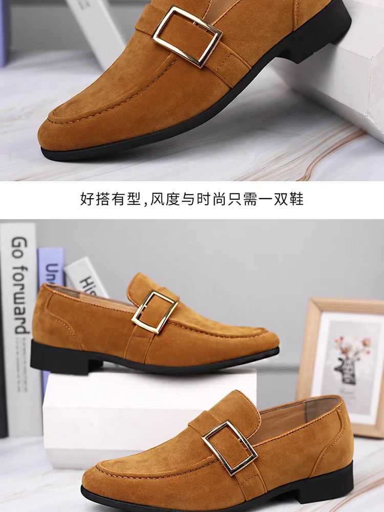 New Mens Casual Business Shoes Loafers Men Dress Shoes Faux Suede Driving Shoes Fashion Formal Shoes for Men Sneakers2023