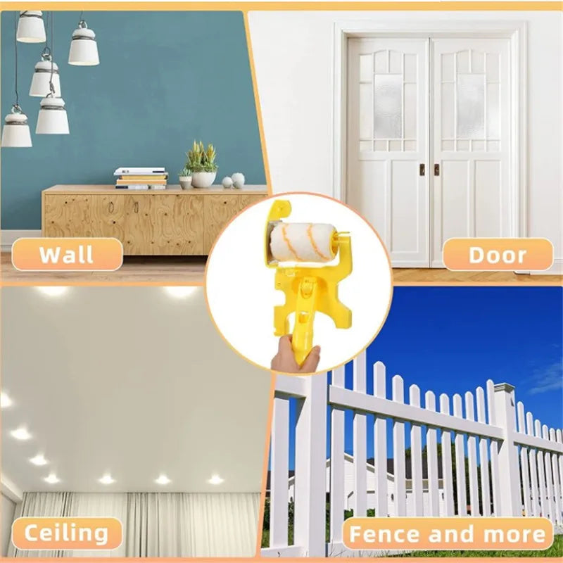 Clean-Cut Paint Edger Roller Brush Edging Tool for Wall Ceiling Home Baseboard Door Trim Painting Paint Rollers Home Improvement