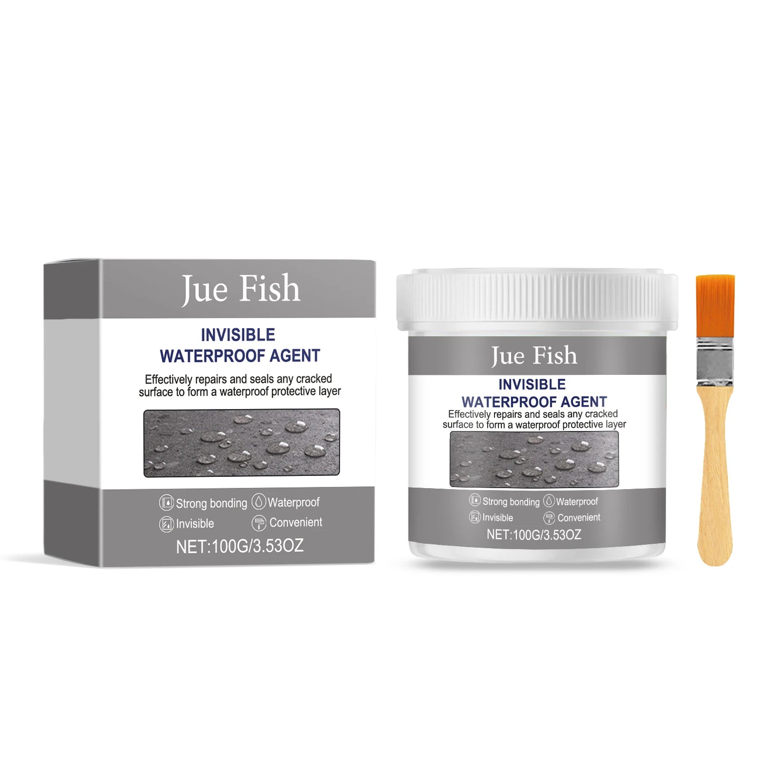Jue-Fish Invisible Waterproof Glue Paint Wear-Resistant Sealant for Wall Home Improvement Leakages Do Not Fall