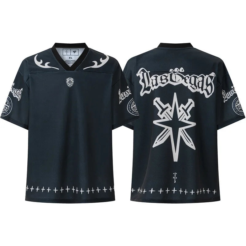 Wholesale American High Quality Football Jersey T-shirt Men's Sports T-Shirt Oversized Fit Fashion Design