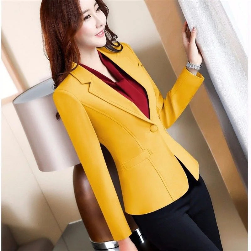 Suit Jacket Women Spring And Autumn Women's Suits Coat Long Sleeve 2025 New Season Korean Fashion Slim Top Women Blazer Black