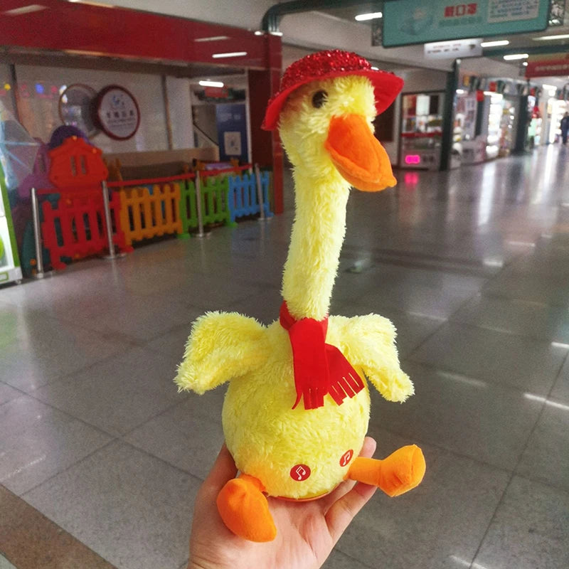 New Product Electric Repeat Twist Duck Learn to Speak Recording Pet Interactive Soft Dancing Plush Toy