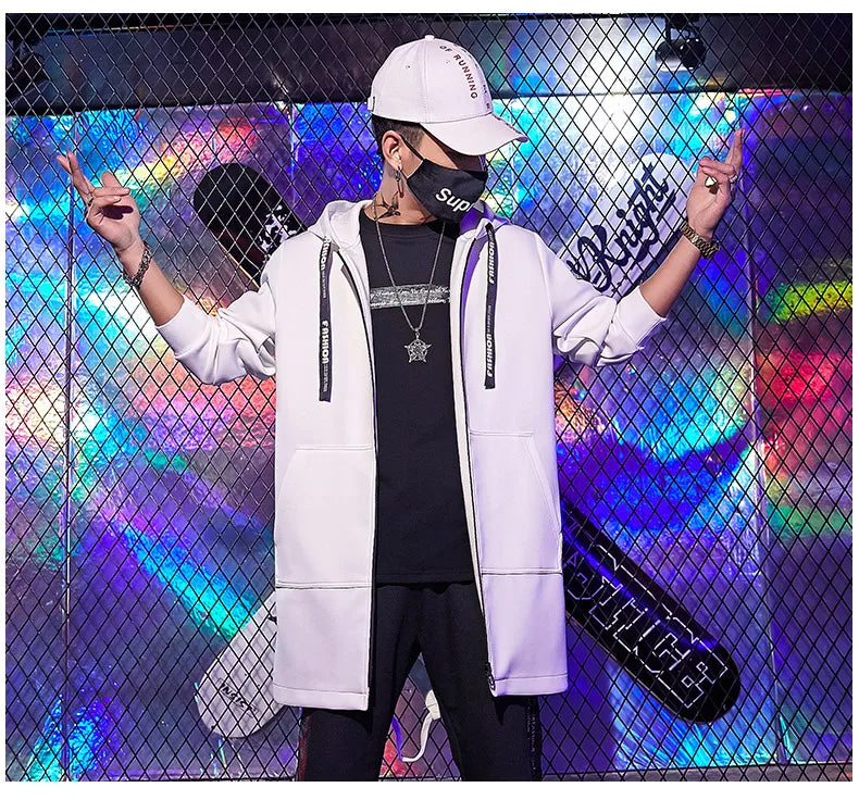 Men's Jacket Fashion Spring Autum Casual Streetwear Hoodie Jacket Men's Overalls Bomber Jacket Mens Windbreaker Coat Man Outwear