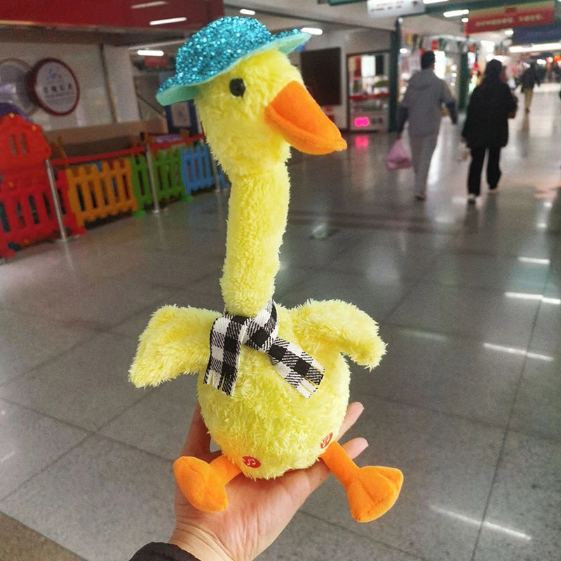 New Product Electric Repeat Twist Duck Learn to Speak Recording Pet Interactive Soft Dancing Plush Toy
