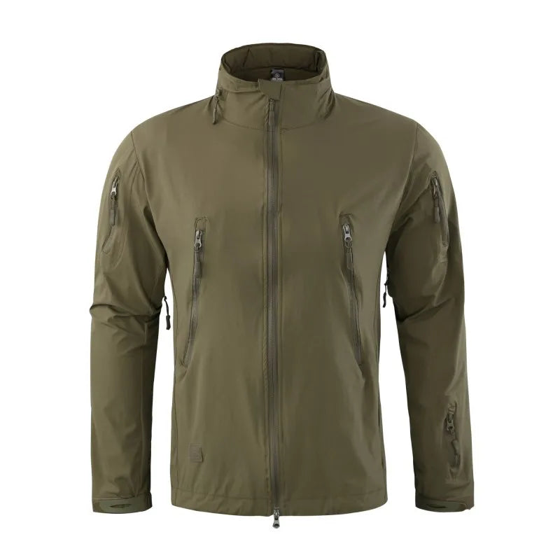 Men Jacket Hooded for Running Hiking Climbing Outdoor Sports Thermal Cycling Clothes 2024 Autumn Windproof Apparel Riding Jacket