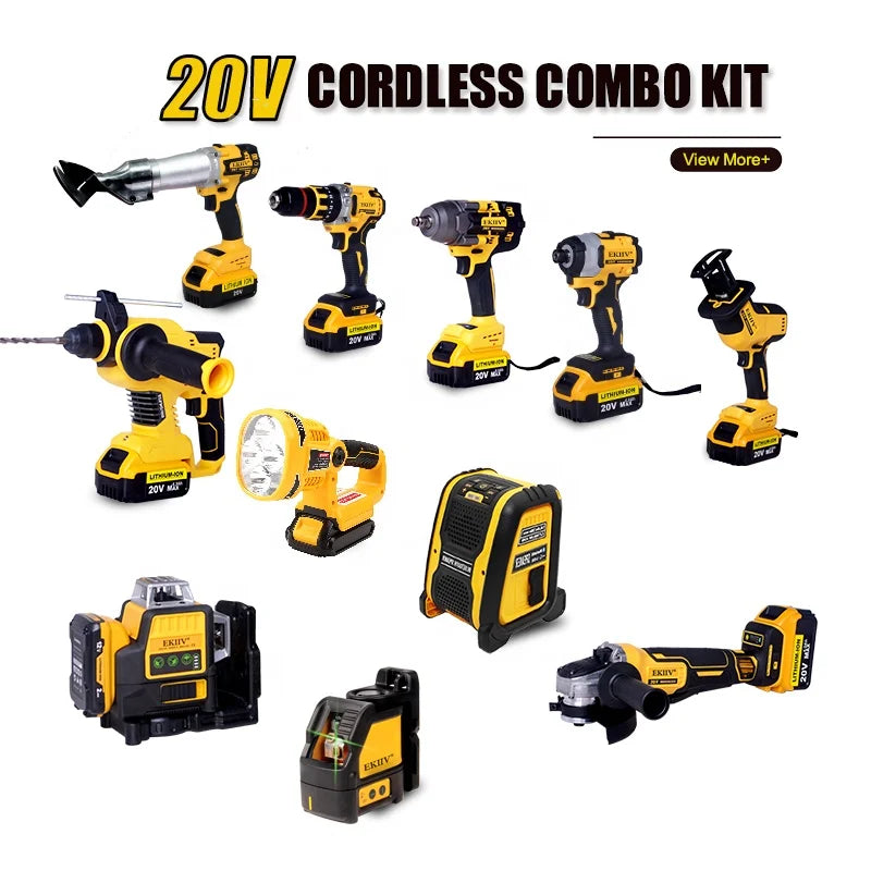 EKIIV a Chinese Wholesaler of Hand-held Brushless Lithium Electric Tools Sells Home Improvement Tool Sets at Low Prices