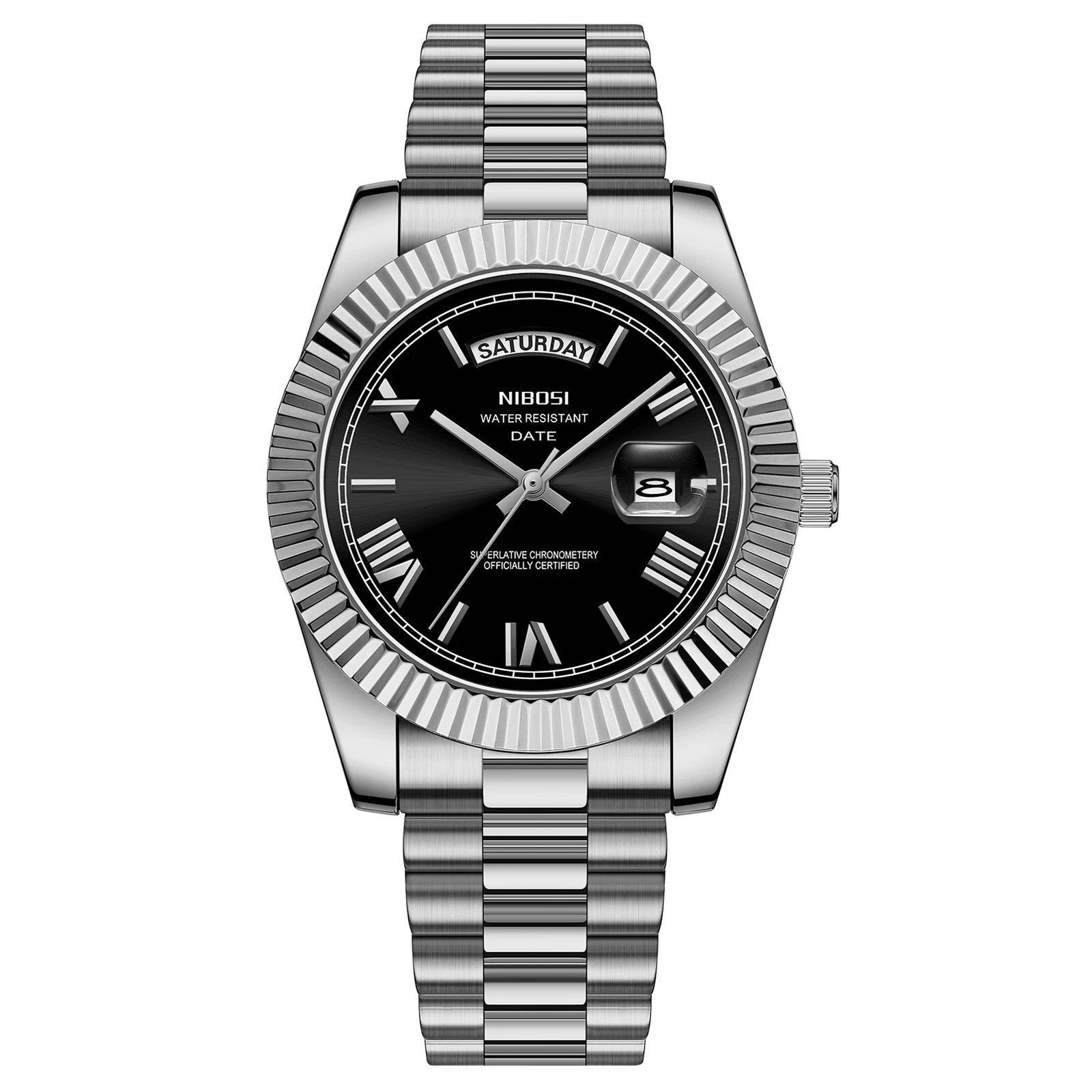 NIBOSI 2628 Luxury Fashion Brand Waterproof Custom OEM ODM Service Auto Date Week Quartz Watch