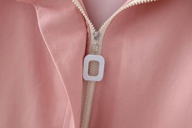 Windbreaker Jacket Women 2025 Spring Women Hooded Jacket Coats Zipper Trench Patchwork Woman Basic Casual Femme Jaqueta Feminina