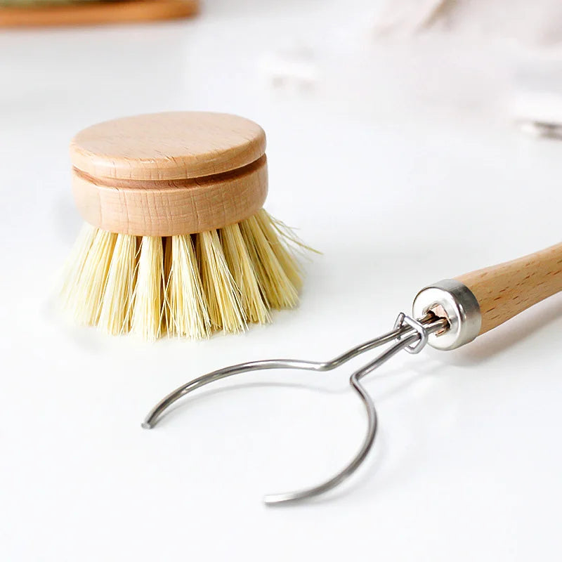 Kitchen Cleaning Brush Tool Clean Wash Brush Bamboo Dish Washing Brush Pan Pot Cleaner Kitchen Brush For Dishes Cleaning Tools