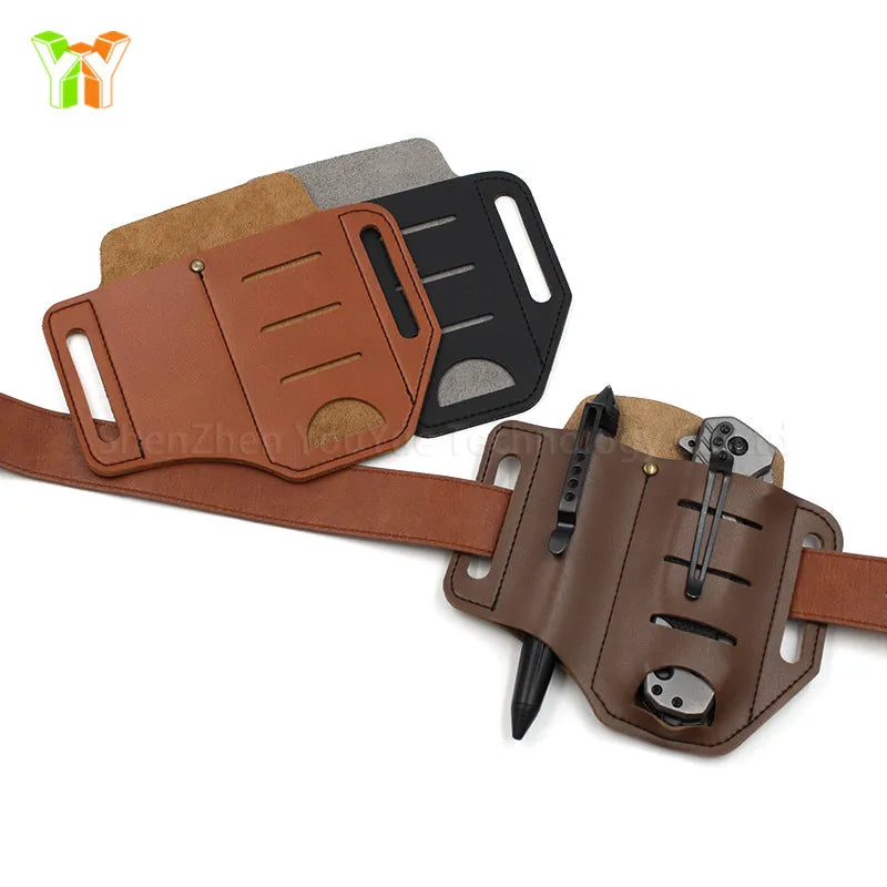 PU Leather EDC Tool Holster Leather Multi Tool Sheath Leatherman  Belt Bag Tote Bag Purse for Home Improvement