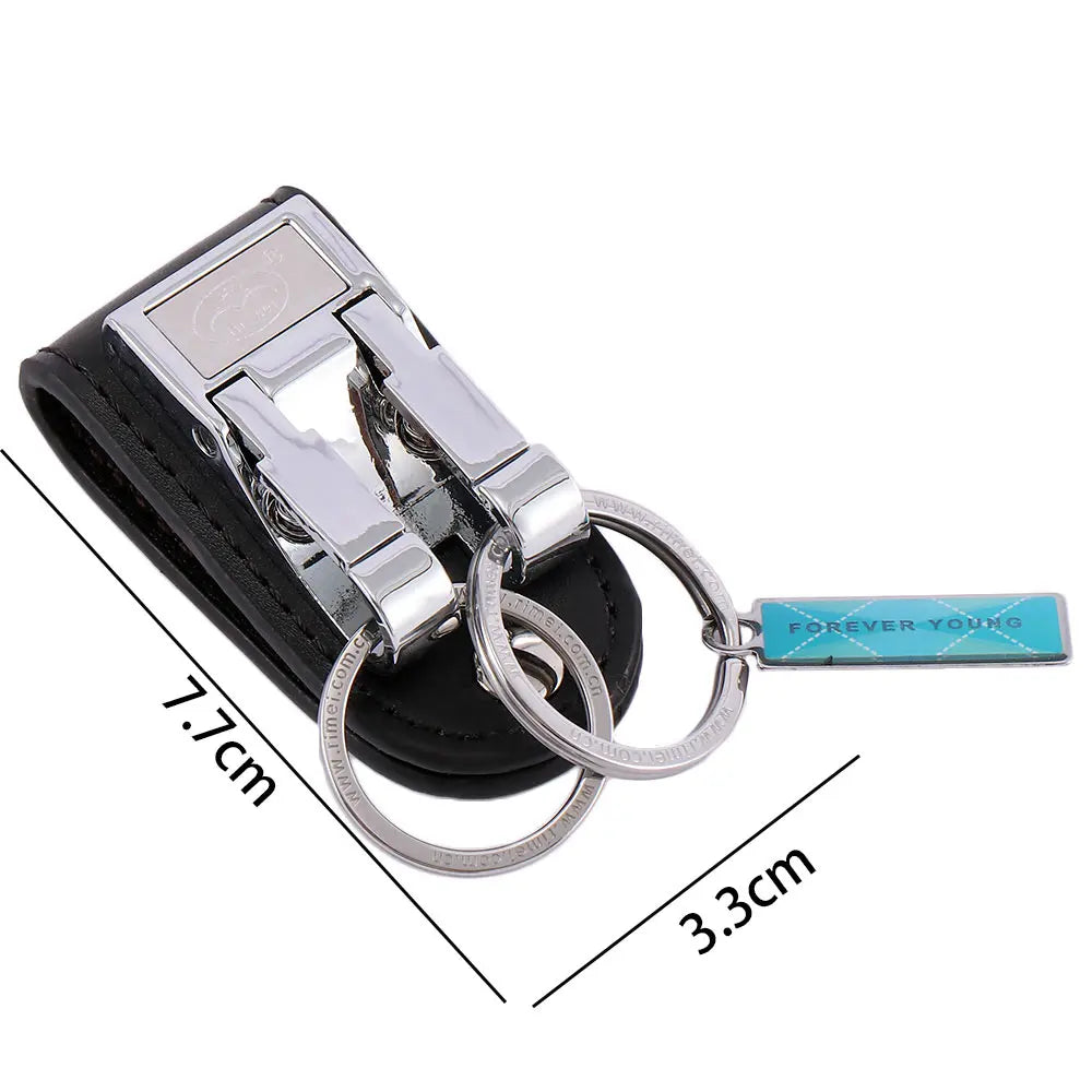Fashion Men's Business Genuine Leather Belt Buckle Clip 2 Loops Key chain Key Ring Holder Men Apparel Accessories