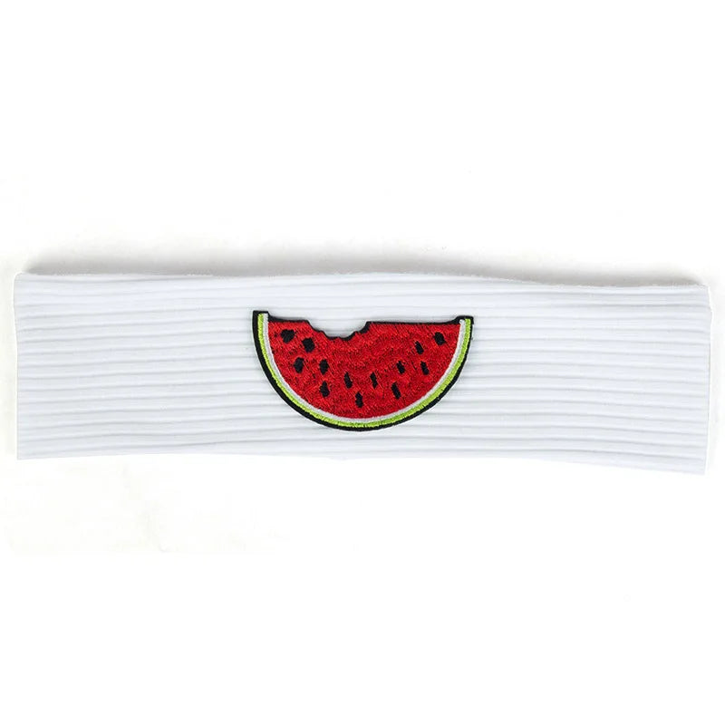 Geebro Child Watermelon Patch Elastic Solid Cotton Ribbed Sports Headbands Cute Baby Girls Boys Turbans Headwear Hair Accessorie