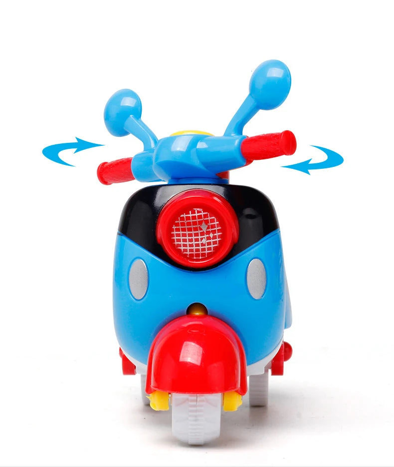 Kids Cartoon Mini Motorcycle Toy Inertia Car Motorcycle Model Boy Girl Early Learning Educational Toys For Children Baby