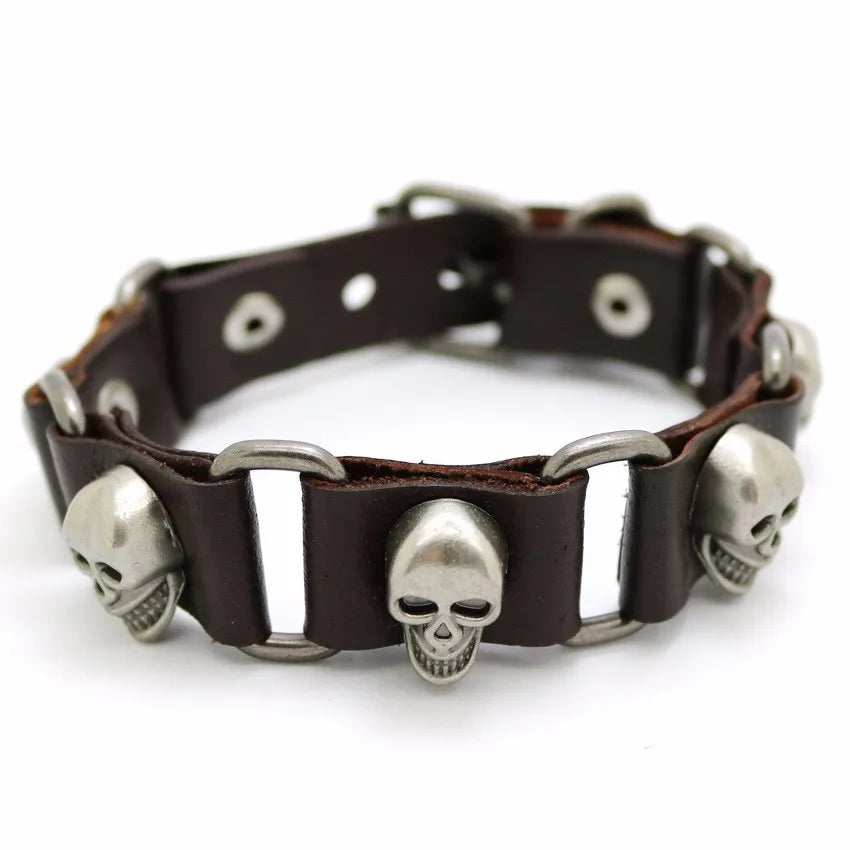 2018 New Accessories For Men And Women  Retro Casual leather Bracelet Men Fashion Punk Bracelet Bracelet