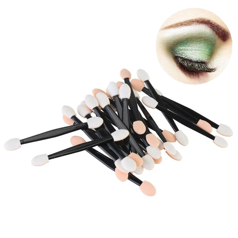 5/30/50/100PCS Disposable Eyeshadow Brush Dual Sided Sponge Nylon Sets Make up Eye Shadow Brushes For Cosmetic Applicator Makeup