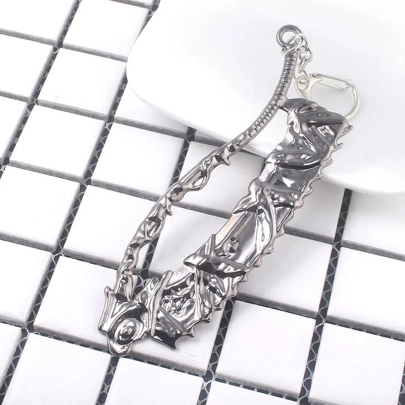 Game PS4 Bloodborne Axe Weapon Keychain For Men Women High Quality Metal Removable Keyring Pendant Men Car Women Bag Accessories