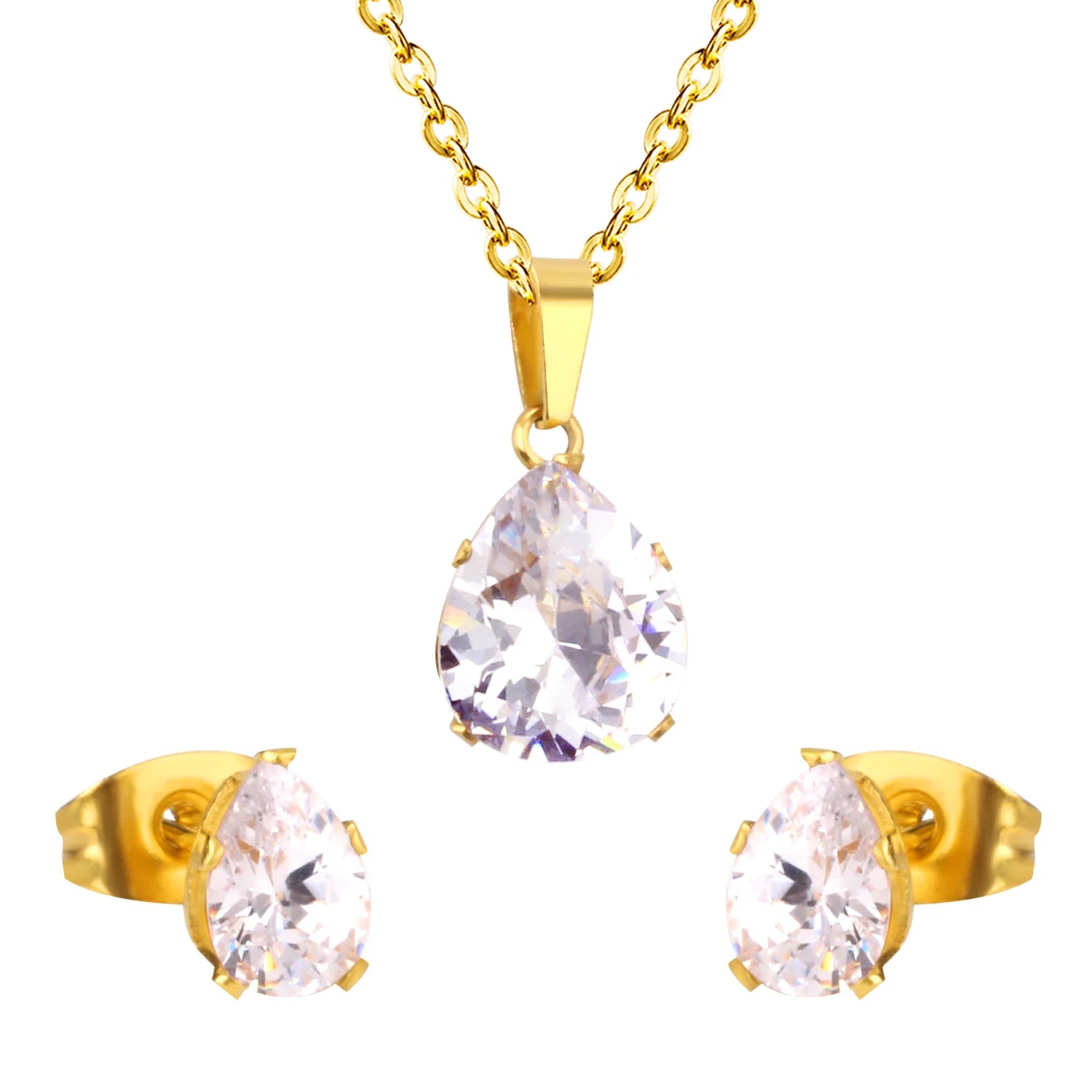 LUXUKISSKIDS Jewellery Crystal Bridal Wedding Jewelry Sets Earrings Necklaces Set For Women Fashion Jewelry set bijoux femme