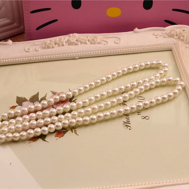 Hot Womens jewellery colliers big chain simulated pearl necklace bridal jewelry necklace female white wedding gifts  N1007