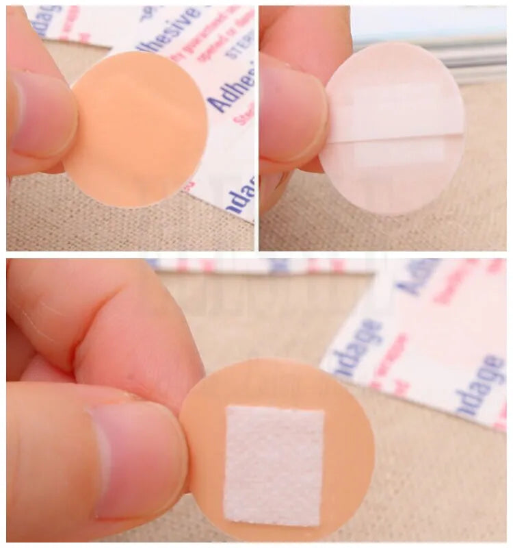 100Pcs/Pack Waterproof Band-Aids Bandages First Aid Medical Anti-Bacteria Wound Plaster Multi Size Home Travel Emergency Kits