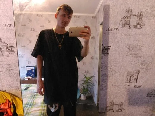 2025 Brand New Clothing Mens Black Mens Long T shirt Tops Hip Hop Man T-shirt Short Sleeve Casual Men Tee shirts For Male