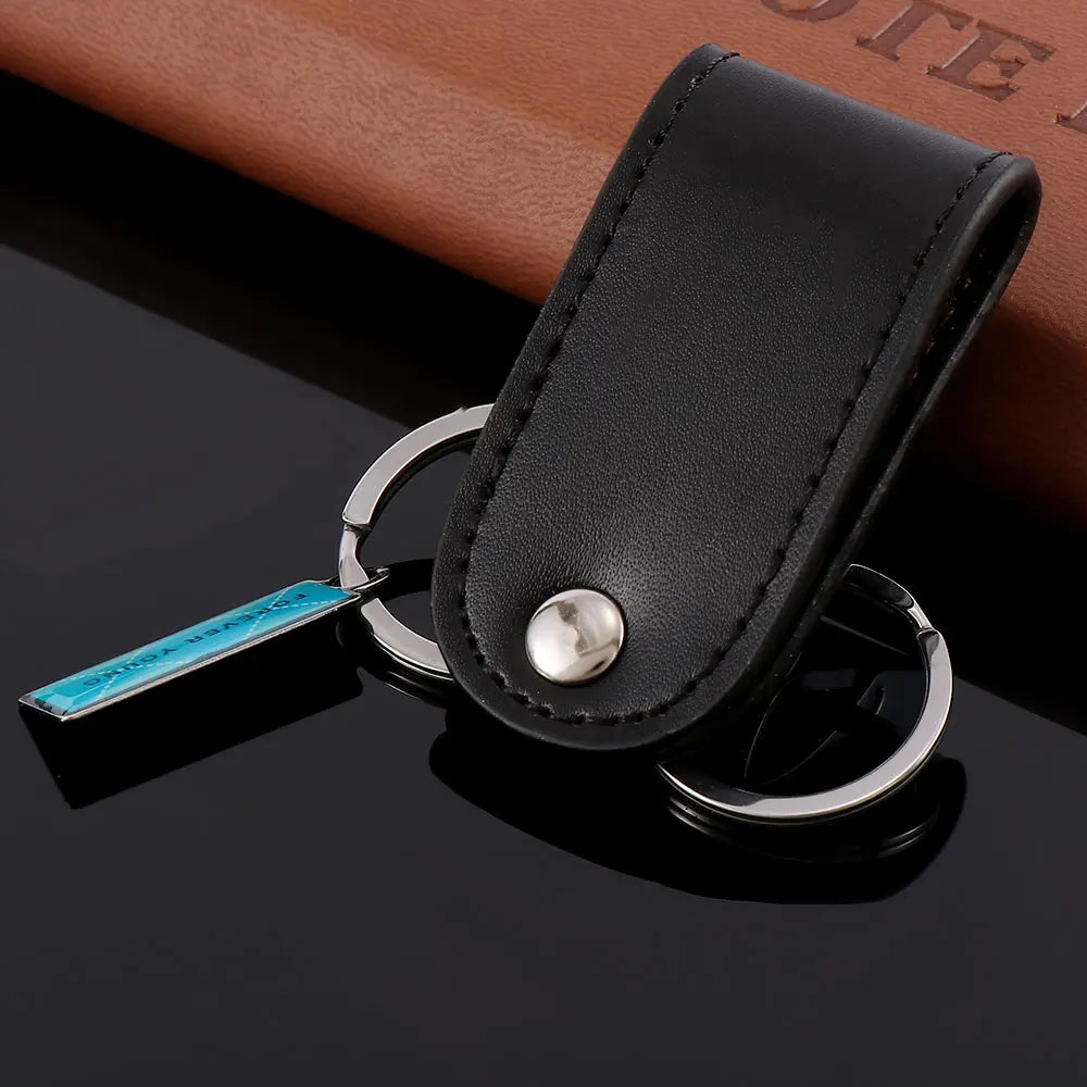 Fashion Men's Business Genuine Leather Belt Buckle Clip 2 Loops Key chain Key Ring Holder Men Apparel Accessories
