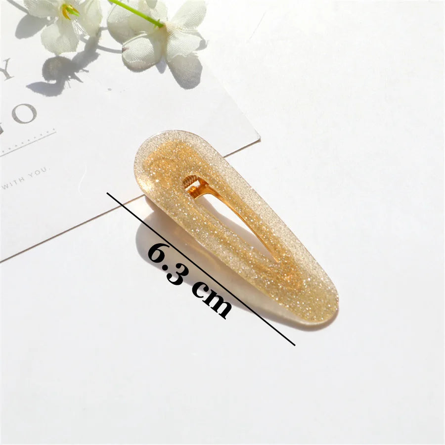Big Hair Accessories Women Head Pins Fashion Jewelry Water Drop Rectangle Acrylic Hair Clip Barrettes Headwear for Girls 2019