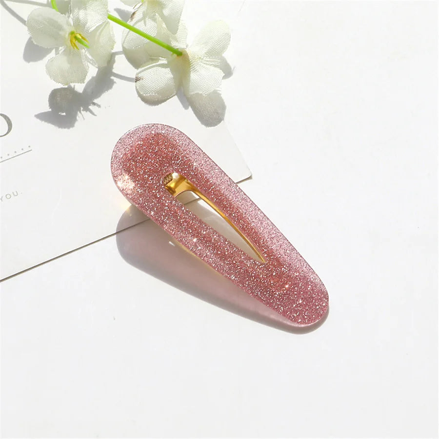 Big Hair Accessories Women Head Pins Fashion Jewelry Water Drop Rectangle Acrylic Hair Clip Barrettes Headwear for Girls 2019