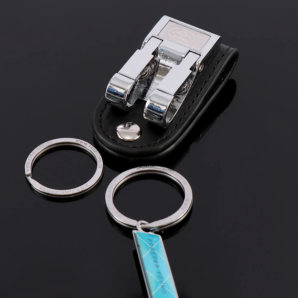 Fashion Men's Business Genuine Leather Belt Buckle Clip 2 Loops Key chain Key Ring Holder Men Apparel Accessories