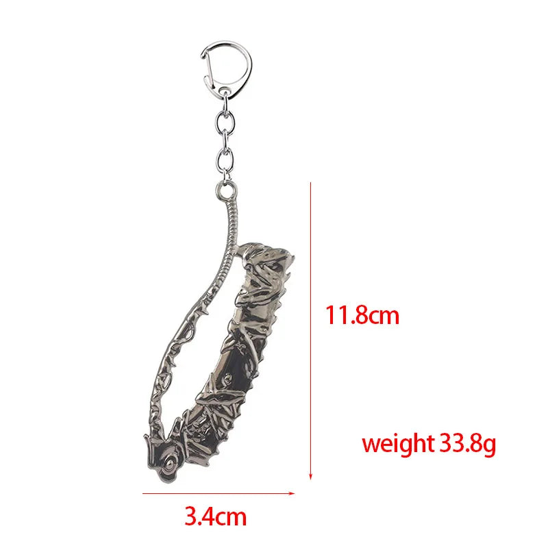 Game PS4 Bloodborne Axe Weapon Keychain For Men Women High Quality Metal Removable Keyring Pendant Men Car Women Bag Accessories