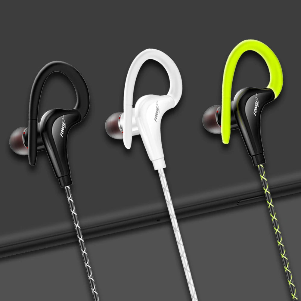 3.5mm Ear hanging Sport earphone 1.25m ear hook Wired Headphone For iPhone smartphone In-Ear Waterproof Headsets With Microphone