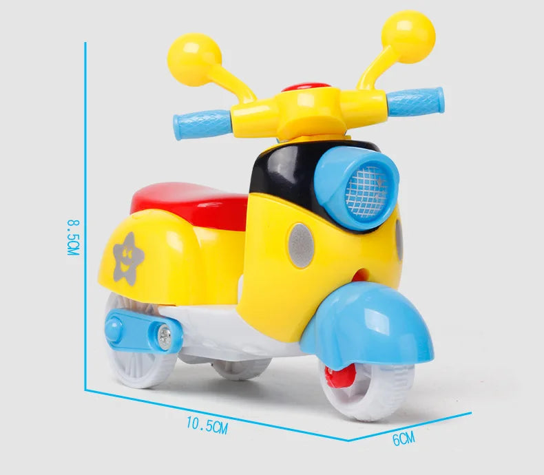 Kids Cartoon Mini Motorcycle Toy Inertia Car Motorcycle Model Boy Girl Early Learning Educational Toys For Children Baby