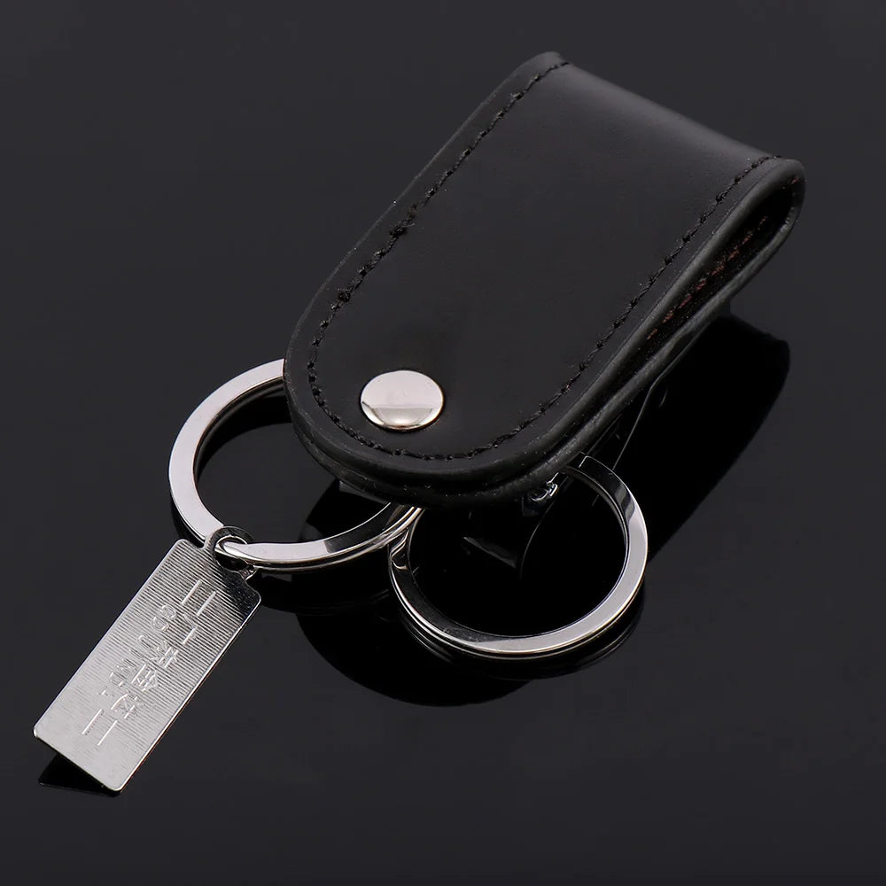 Fashion Men's Business Genuine Leather Belt Buckle Clip 2 Loops Key chain Key Ring Holder Men Apparel Accessories