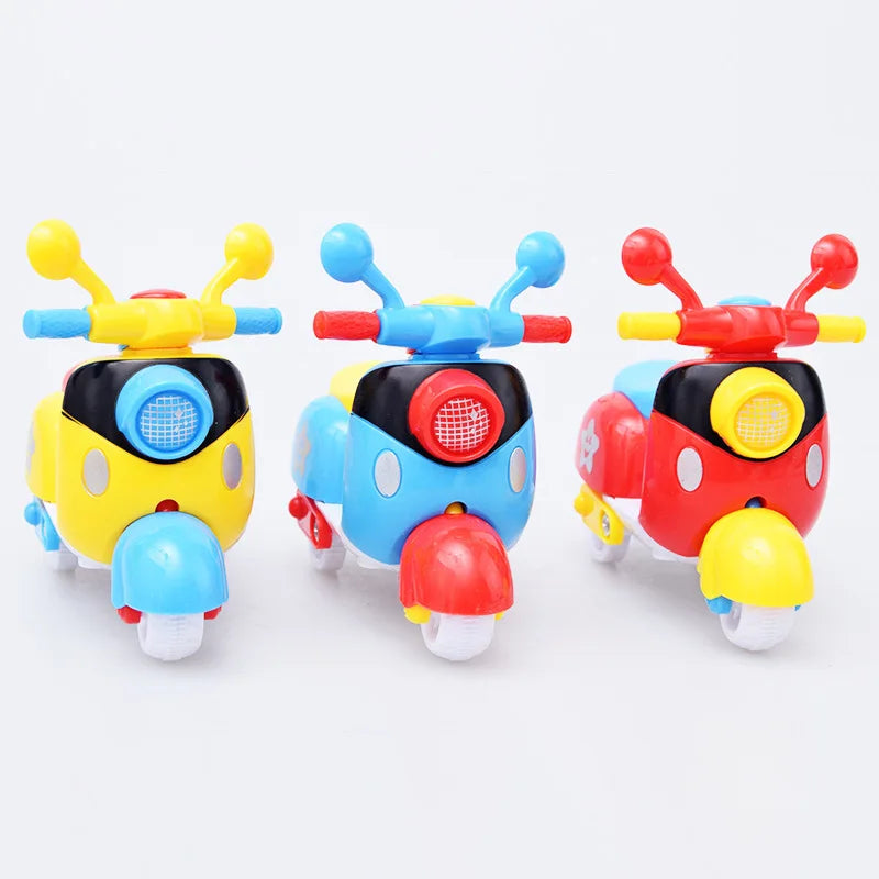 Kids Cartoon Mini Motorcycle Toy Inertia Car Motorcycle Model Boy Girl Early Learning Educational Toys For Children Baby