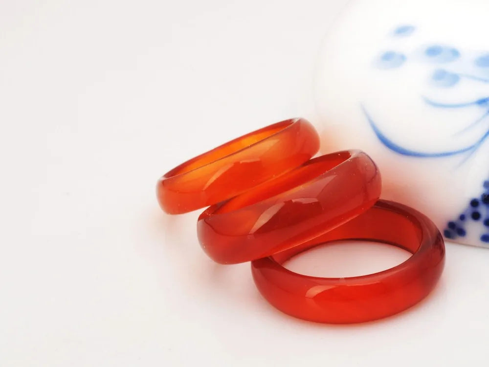 JOYA GIFT Hot Sale high quality Natural red stone Crystal jewelry engagement wedding rings for women and men Love gifts Wh esale