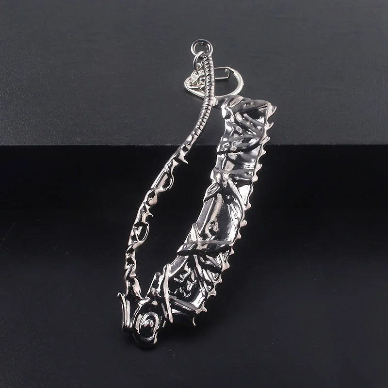 Game PS4 Bloodborne Axe Weapon Keychain For Men Women High Quality Metal Removable Keyring Pendant Men Car Women Bag Accessories