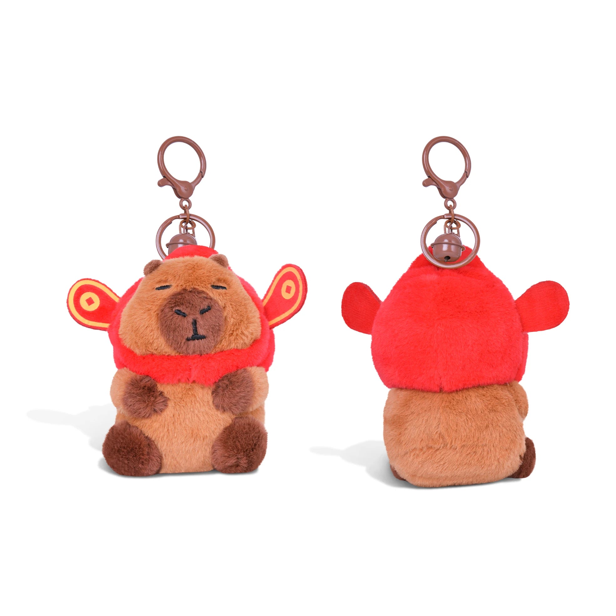 Free Sample 2024 NEW Cheap Wholesale Gift Cartoon Custom Keyrings Baby Children Capybara Plush Keychain Toy