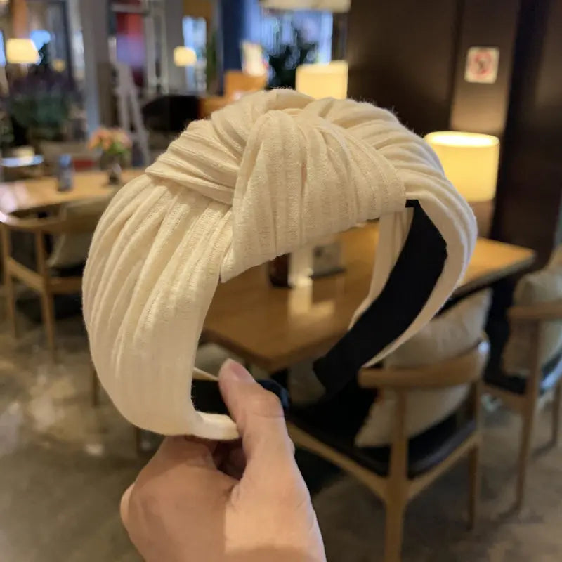 Winter Golden Chain Woolen Headband For Women Korea Handmade Soft Fur Hairband Hot Sale Outdoor Hair Accessories Headwear