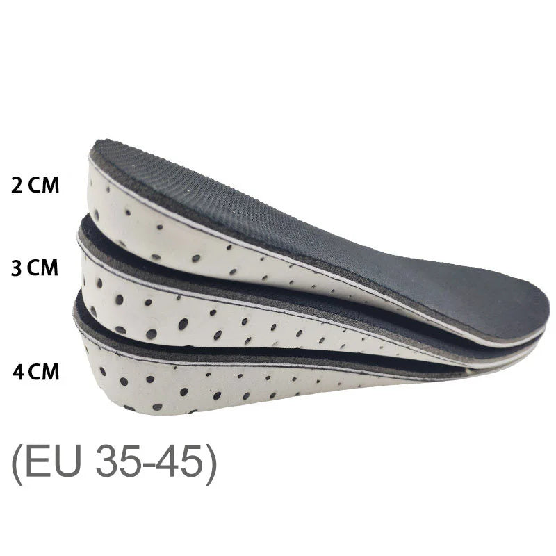 Height Increase Insole 1 Pair Hard Breathable Memory Foam Heel Lifting Inserts Shoe Lifts Shoe Pads Elevator Insoles for Unisex