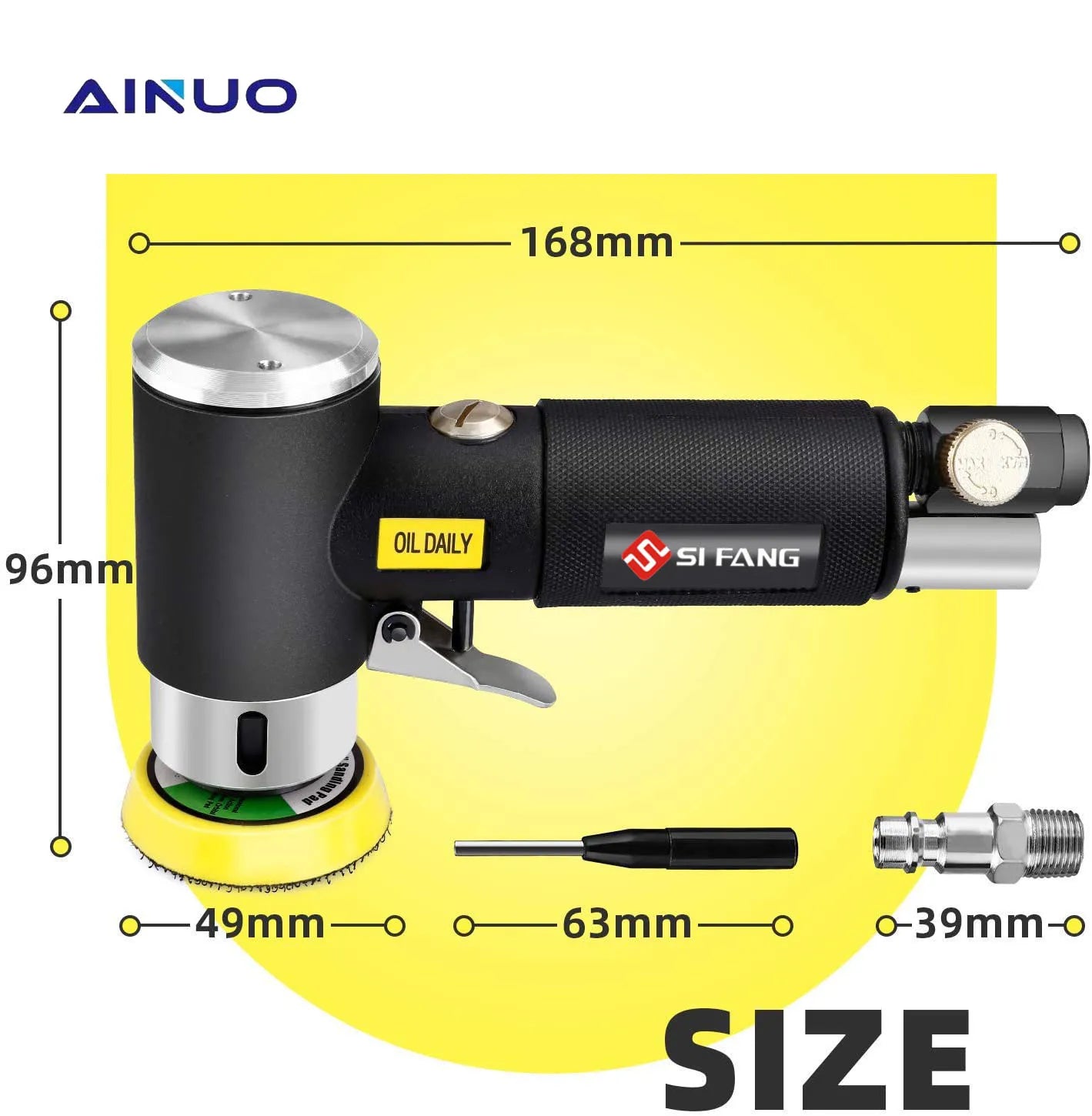 36pcs Orbit Air Sander Mini Pneumatic 1/2/3inch Grinding Machine Set for Car Polishing High Speed Air Powered Polisher Air tool