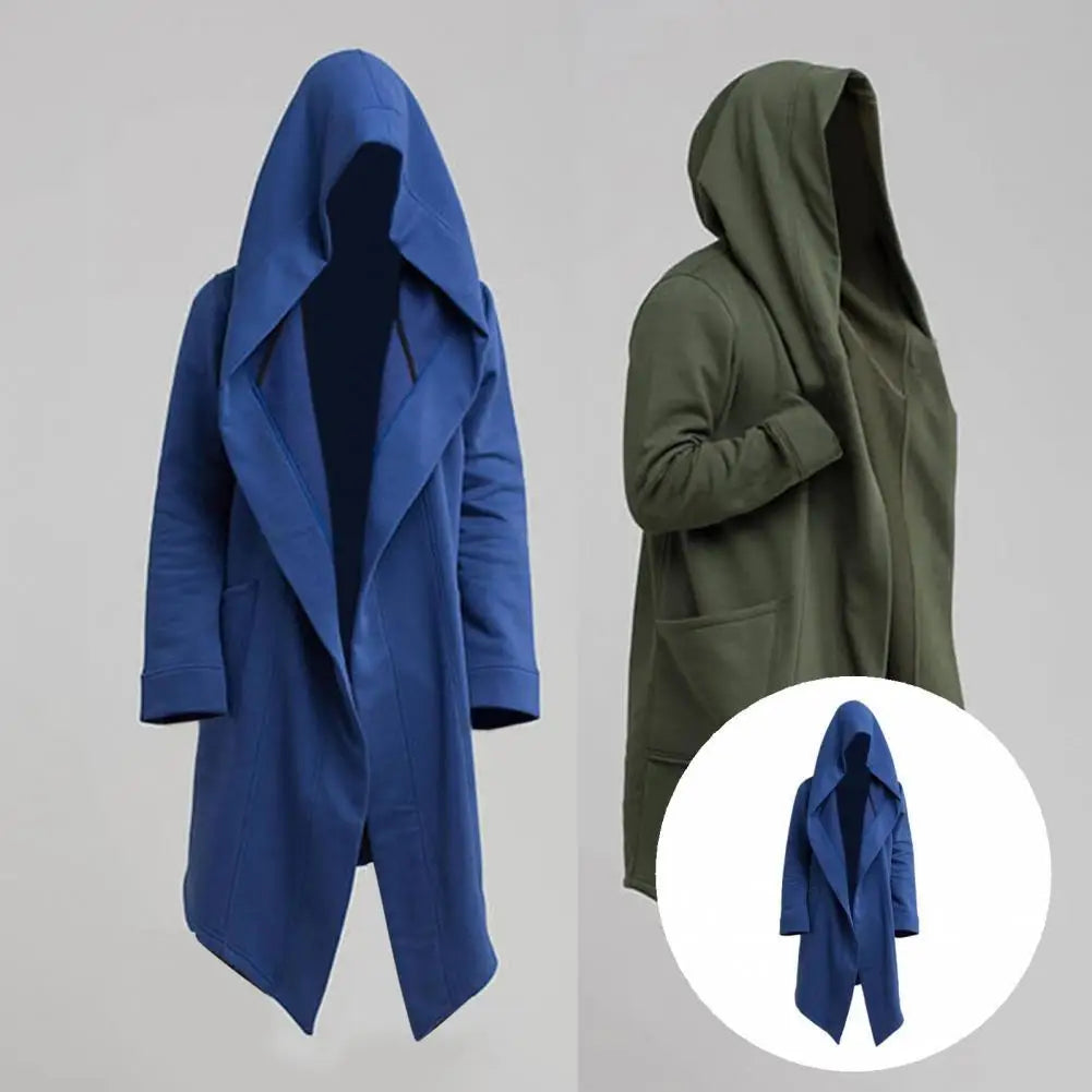 Fashion Hoodie Mens Leisure Cool Long Men Jacket Long Sleeve for Filming Men Jacket Costume Mantle Hoodies Jacket Cloak Coats
