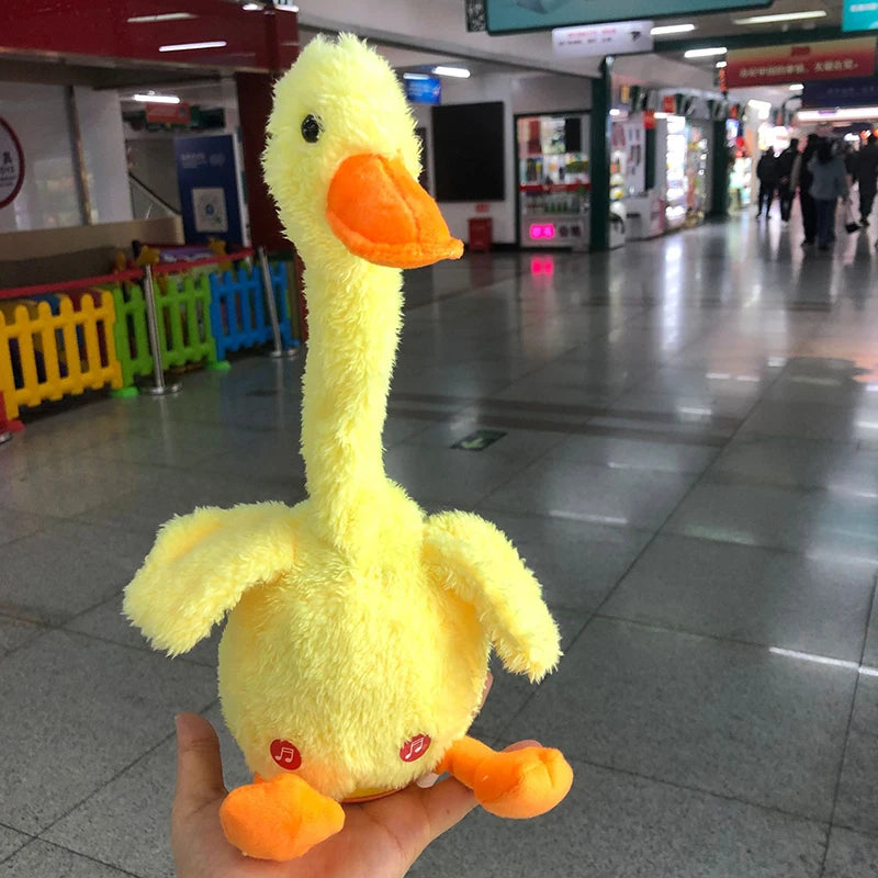 New Product Electric Repeat Twist Duck Learn to Speak Recording Pet Interactive Soft Dancing Plush Toy