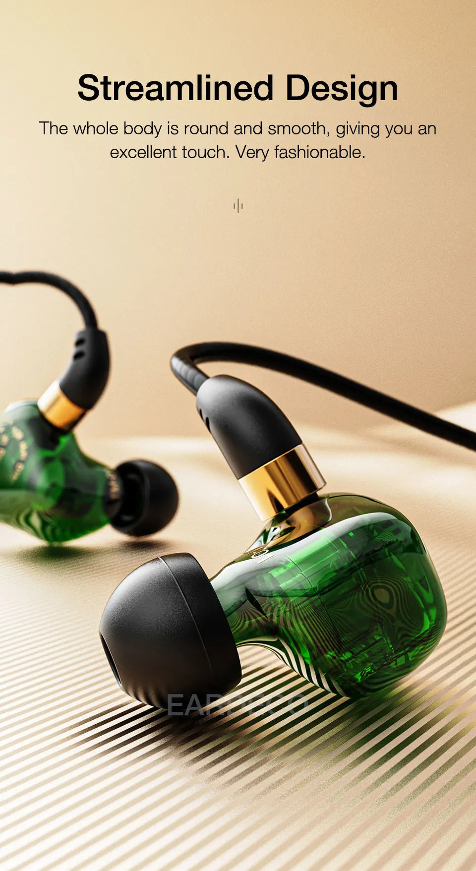 EARDECO HiFi Wired Headphones Heavy Bass In-ear Headphone Headset with Mic Earphone Sport Wire Phone Earbud Headset Stereo