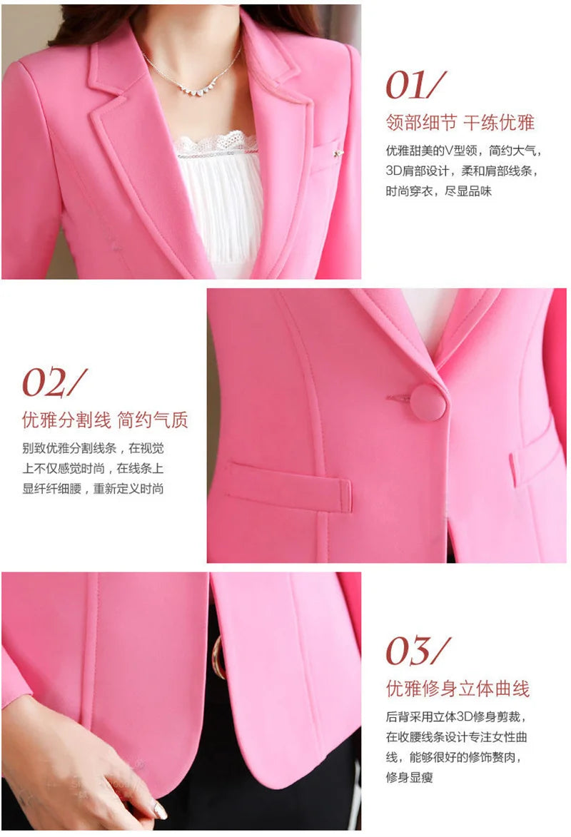Suit Jacket Women Spring And Autumn Women's Suits Coat Long Sleeve 2025 New Season Korean Fashion Slim Top Women Blazer Black